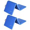 BalanceFrom 2-Pack 6x2 Feet 3-Panel Folding Gymnastics Mat, Blue  2-Inch Thick Pad with Vinyl Surface and Carrying Handles for Tumbling, Yoga, Pilates, Home Workouts, and Martial Arts view 1