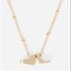 NineFit Basics Initial Necklace With Letter and Heart Pendant - Justice (Letter R), Goldtone view 4
