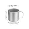 Cabilock Portable Outdoor Drinking Cup Camping Mug 304 Stainless Steel Collapsible Camping Mug with Folding Handle, Lightweight 13.5oz Water for Hiking, Backpacking, and Travel view 2