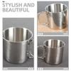 Cabilock Portable Outdoor Drinking Cup Camping Mug 304 Stainless Steel Collapsible Camping Mug with Folding Handle, Lightweight 13.5oz Water for Hiking, Backpacking, and Travel view 3
