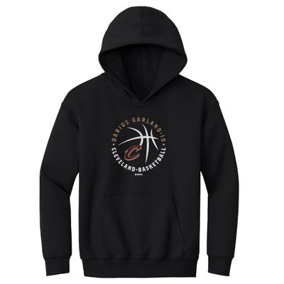 500 LEVEL Darius Garland Cleveland Cavaliers Youth Hoodie Sweatshirt - Darius Garland Cleveland Cavaliers Player Ball WHT (Black, X-Large)