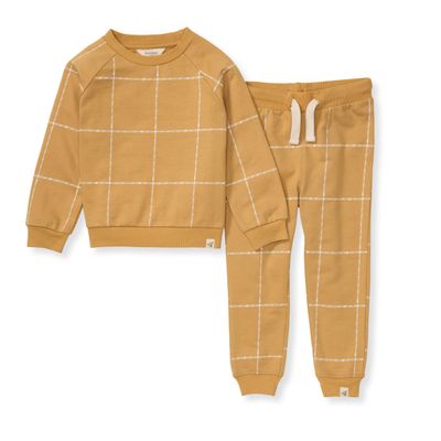 Burt's Bees Baby Baby Boys' Shirt and Pant Set, Top & Bottom Outfit Bundle, 100% Organic Cotton