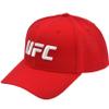 UFC Baseball Cap, Adjustable Adult Snapback Hat with Curved Brim, Red, One Size view 1