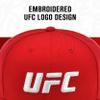 UFC Baseball Cap, Adjustable Adult Snapback Hat with Curved Brim, Red, One Size view 3