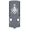 NDZ Performance MOS Optic Cover Plate for Glock 43X & 48  Gray Anodized Aluminum, Masonic Mason Calipers G Logo  Made in USA view 1