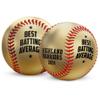 MAKEABALL Custom Metallic Gold Baseball with Display Cube | Official Size | Personalized with Your Text! | Great for Award Ceremonies, Banquets, Senior Night (Best Batting Average) view 2