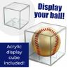 MAKEABALL Custom Metallic Gold Baseball with Display Cube | Official Size | Personalized with Your Text! | Great for Award Ceremonies, Banquets, Senior Night (Best Batting Average) view 3