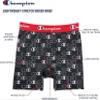 Champion Men's Athletic Stretch Boxer Briefs, Lightweight Stretch, Moisture-Wicking, No Ride-Up Fit Underwear, 5-Pack, Black/Grey-5 Pack view 2