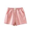 Baby and Toddler Boys Girls Pull On Jogger Shorts Summer Solid Color Elastic Waistband Casual Shorts (Pink, 2-3 Years) view 1