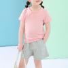 Baby and Toddler Boys Girls Pull On Jogger Shorts Summer Solid Color Elastic Waistband Casual Shorts (Pink, 2-3 Years) view 2