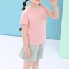 Baby and Toddler Boys Girls Pull On Jogger Shorts Summer Solid Color Elastic Waistband Casual Shorts (Pink, 2-3 Years) view 3