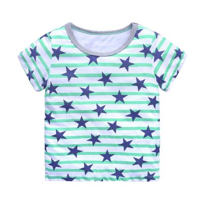RTGDRK Boys Shirts Toddler Kids Girls Boys Car Cartoon 3D Prints Loose Tops Soft Short Sleeve T (Light Blue, 3-4 Years)