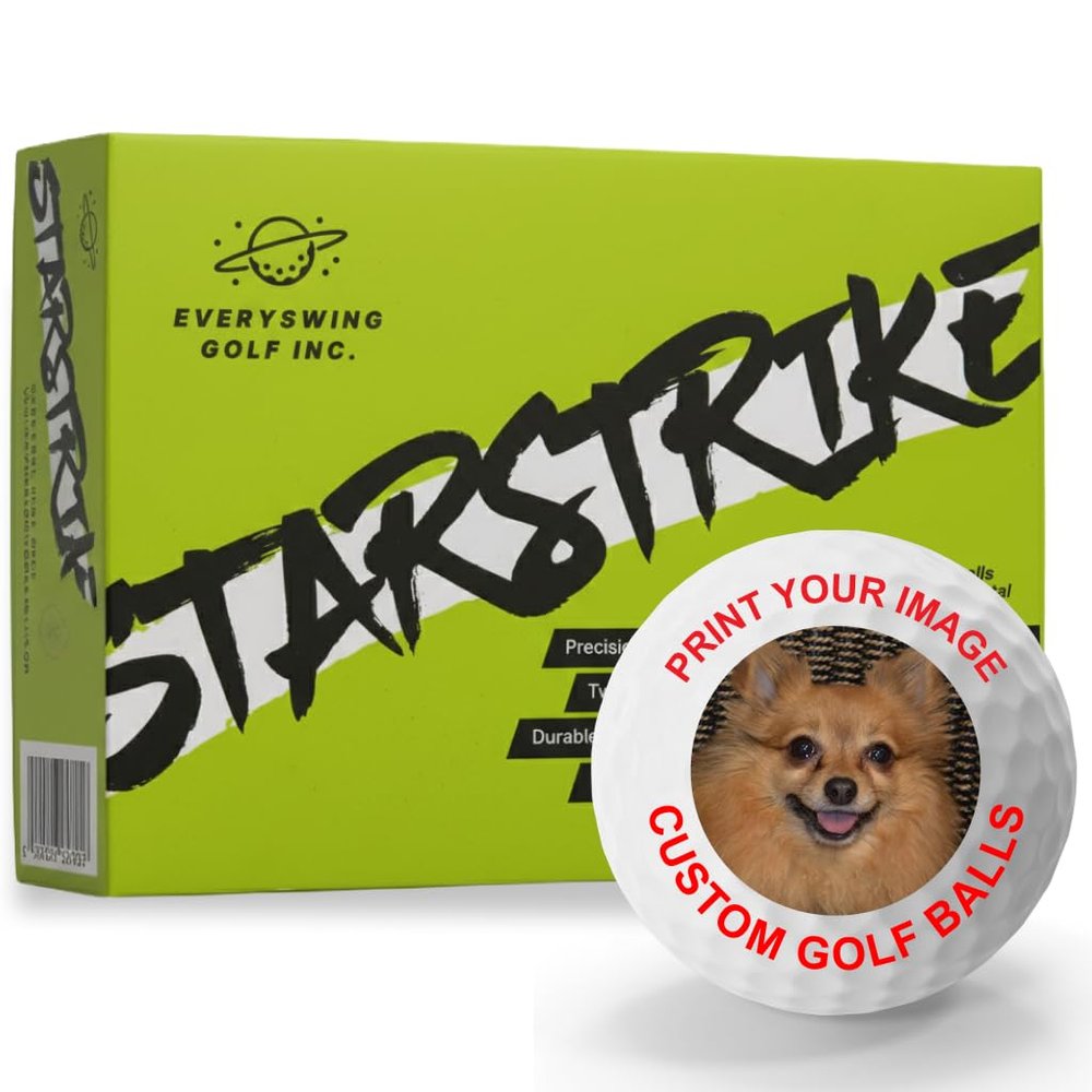 Custom Golf Balls with Picture - Personalized with Logo, Photo, or Text | Cheap Custom Logo in Single, 3, 12, 24, 96 Packs - Perfect for Golf Gifts & Tournaments