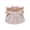 Betadog Toddler Baby Girls Tops Basic Plain Ruffle T-Shirt Blouse Summer Crewneck Casual Clothes (Pink, 5-6 Years) view 1