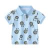 RTGDRK Kids T-Shirts Kids Boys Polo Shirts for Toddler Short Sleeve Dinosaur Print T Shirt Blouse (Sky Blue, 2-3 Years) view 1