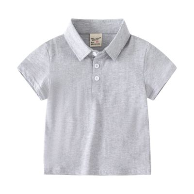 RTGDRK Cute Clothes for Girls Baby and Toddler Boys Classic Short Sleeve Polo Shirt Summer Solid (Grey, 12-18 Months)