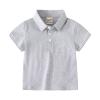 RTGDRK Cute Clothes for Girls Baby and Toddler Boys Classic Short Sleeve Polo Shirt Summer Solid (Grey, 12-18 Months) view 1