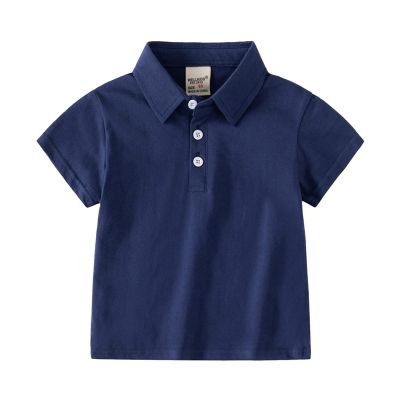 RTGDRK Cute Clothes for Girls Baby and Toddler Boys Classic Short Sleeve Polo Shirt Summer Solid (Navy, 12-18 Months)