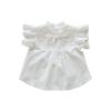 Betadog Toddler Baby Girls Tops Basic Plain Ruffle T-Shirt Blouse Summer Crewneck Casual Clothes (Beige, 3-4 Years) view 1
