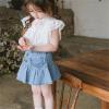 Betadog Toddler Baby Girls Tops Basic Plain Ruffle T-Shirt Blouse Summer Crewneck Casual Clothes (Beige, 3-4 Years) view 2