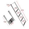 Lightweight Bass Boat Ladder 4 Step, Extendable Telescoping Boarding Ladders with Non-Slip Pedal, Stainless Steel Pontoon/Deck Ladder, Load 150kg/330lbs view 2