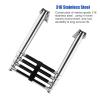 Lightweight Bass Boat Ladder 4 Step, Extendable Telescoping Boarding Ladders with Non-Slip Pedal, Stainless Steel Pontoon/Deck Ladder, Load 150kg/330lbs view 3