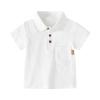RTGDRK Boys Tees Toddler Baby Boys Fashion Polo Shirts Classic Short Sleeve Lightweight Button (White, 2-3 Years) view 1
