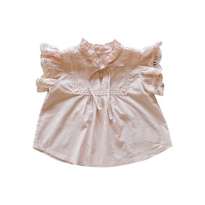 Betadog Toddler Baby Girls Tops Basic Plain Ruffle T-Shirt Blouse Summer Crewneck Casual Clothes (Pink, 18-24 Months)
