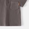 RTGDRK Boys Tees Toddler Baby Boys Fashion Polo Shirts Classic Short Sleeve Lightweight Button (Coffee, 4-5 Years) view 2