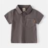 RTGDRK Boys Tees Toddler Baby Boys Fashion Polo Shirts Classic Short Sleeve Lightweight Button (Coffee, 4-5 Years) view 4
