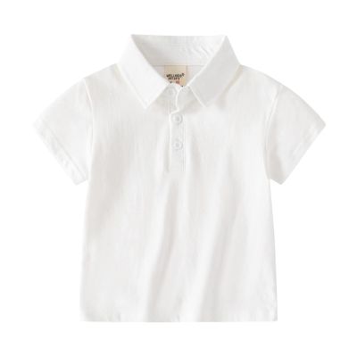 RTGDRK Cute Clothes for Girls Baby and Toddler Boys Classic Short Sleeve Polo Shirt Summer Solid (White, 18-24 Months)