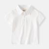 RTGDRK Cute Clothes for Girls Baby and Toddler Boys Classic Short Sleeve Polo Shirt Summer Solid (White, 18-24 Months) view 2