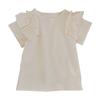 Betadog Girls Summer T Shirt Short Sleeve Toddler Casual Tops Ruffle Tees Round Neck Solid Color Tops (Beige, 5-6 Years) view 1