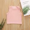 Betadog Girls Tank Top Toddler Crop Tank Top Sleeveless Kids Baby Dance Solid Cotton Top for (Pink, 1-2 Years) view 2