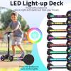 BELEEV Kids Scooter with LED Light-Up Wheels & Deck, 3 Wheel Folding Scooter for Toddlers Girls Boys Ages 3-12, Adjustable Handlebar, Lean to Steer, Extra Wide Wheel, Kick Scooter for Children (Black) view 2