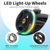 BELEEV Kids Scooter with LED Light-Up Wheels & Deck, 3 Wheel Folding Scooter for Toddlers Girls Boys Ages 3-12, Adjustable Handlebar, Lean to Steer, Extra Wide Wheel, Kick Scooter for Children (Black) view 3