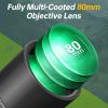 Aurosports 25-75X80 Spotting Scope with Tripod - BAK4 High Definition Waterproof Spotter Scope for Target Shooting Hunting Bird Watching, Scopes with Carrying Bag and Scope Phone Adapter (Green) view 3