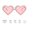 OZPYKAE Girl Heart Sunglasses,Fashion Cute Glasses UV Protection Outdoor Girl Heart Shaped Sunglasses for Toddler Party Beach (Pink+Black) view 2