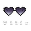 OZPYKAE Girl Heart Sunglasses,Fashion Cute Glasses UV Protection Outdoor Girl Heart Shaped Sunglasses for Toddler Party Beach (Pink+Black) view 3