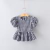 Betadog Girls Peplum Tops Short Sleeve T Shirts Kids Casual Crew Neck Tunic Tops Layered Hem (Black, 18-24 Months) view 2