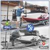 Universal Fit Boat Trailer Steps, Trailer Step Universal Fit for Boat Trailer Black Steel (2 Steps) view 2