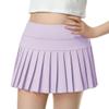 QooNoo Girls Pleated Tennis Skirts with Shorts Athletic Skirt with Side Pocket High Waist Active Skort for Girl Youth Kids Teen (Lavender,X-Large) view 1