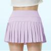 QooNoo Girls Pleated Tennis Skirts with Shorts Athletic Skirt with Side Pocket High Waist Active Skort for Girl Youth Kids Teen (Lavender,X-Large) view 3