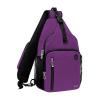 MOSISO Sling Backpack Bag, Crossbody Shoulder Bag Travel Hiking Daypack Chest Bag with Front Square Pocket&USB Charging Port, Plum view 1