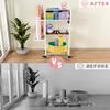 Ardier Yoga Mat Storage Rack with Wheels, 3 Tier Home Gym Workout Equipment Organizer for Dumbbells, Kettlebells, Foam Rollers view 2