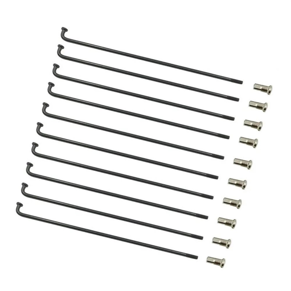 37Pieces A Lot 12G 2.6 Mm J-bend Round Body ED Black Color Electric Bike Wheel Spokes For High Speed BLDC Geared Motor Wheel(Color:Length 170mm)