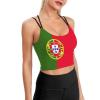 Adugen Origei Womens Portugal Flag Sleeveless Workout Tops for Athletic Tank Top for Running Yoga S view 1