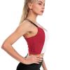 Adugen Origei Yoga Women's Performance Stretchy Peru Flag Sports Workout Running Top Vest S view 4