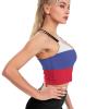 Adugen Origei Women Fitness Workout Running Shirts Russia Flag Yoga Tank Top L view 4