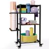 Ardier Yoga Mat Storage Rack with Wheels, 3 Tier Home Gym Workout Equipment Organizer for Dumbbells, Kettlebells, Foam Rollers view 1